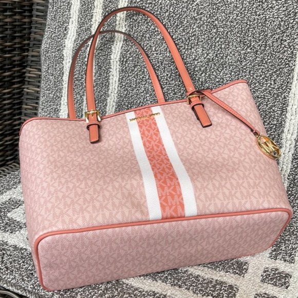 Michael Kors Jet Set Travel Medium Carryall Sherbert Multi - Picture 5 of 16